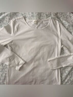 H&M White Long Sleeve Shirt